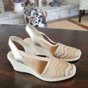 anne klein abril espadrille wedge sandal